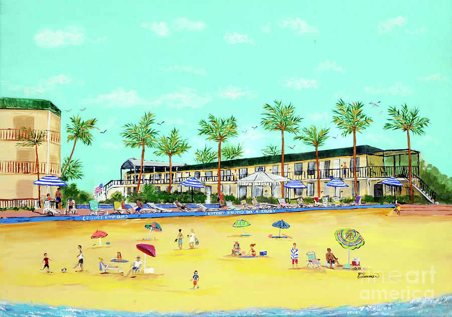 Estero Island Beach Club Painting by Joni Hermansen