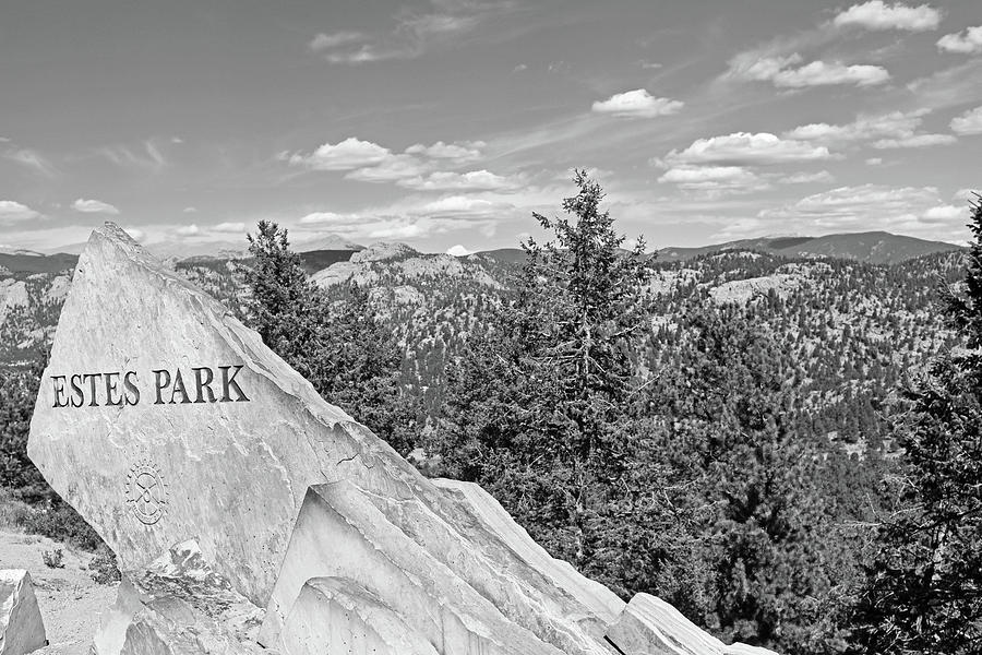 Estes Park Rock Estes Colorado Black and White Photograph by Toby McGuire