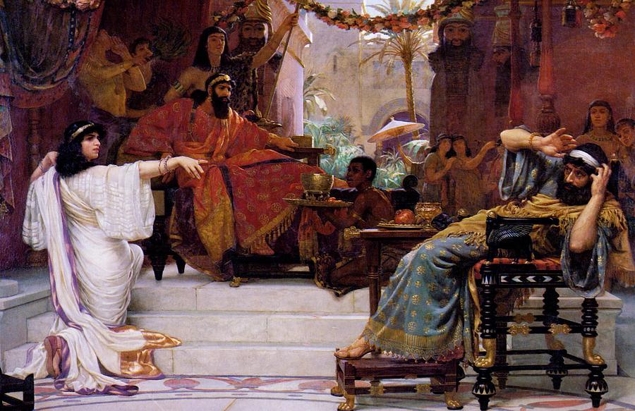 Normand Painting - Esther Denouncing Haman by Ernest Normand