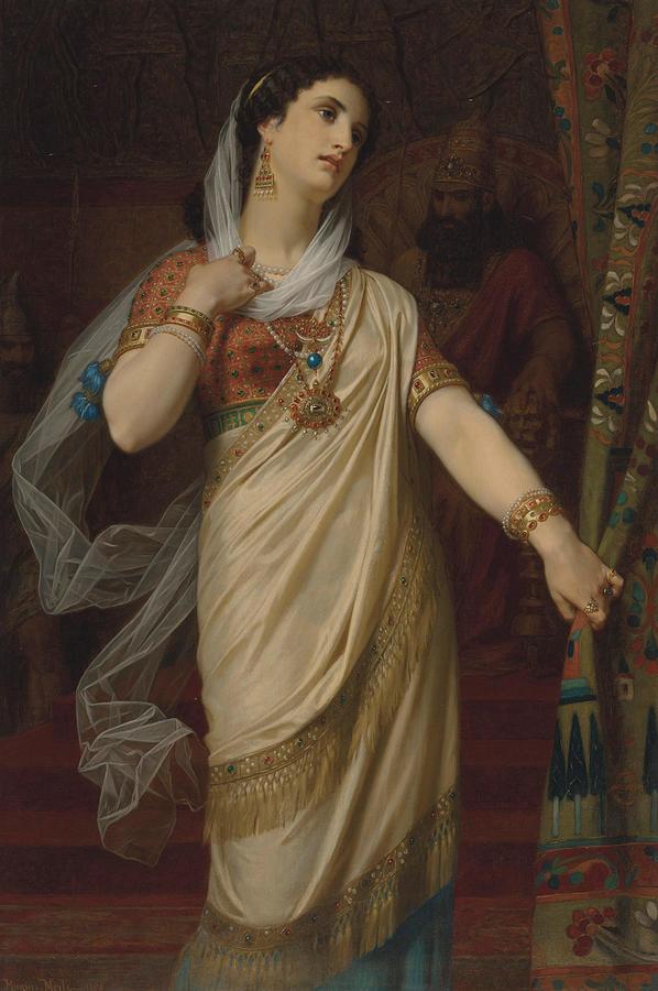 Esther Drawing by Hugues Merle French - Fine Art America