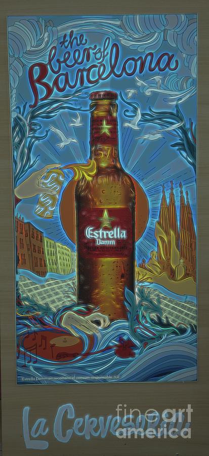 Estrella Beer of Barcelona I  Photograph by Chuck Kuhn