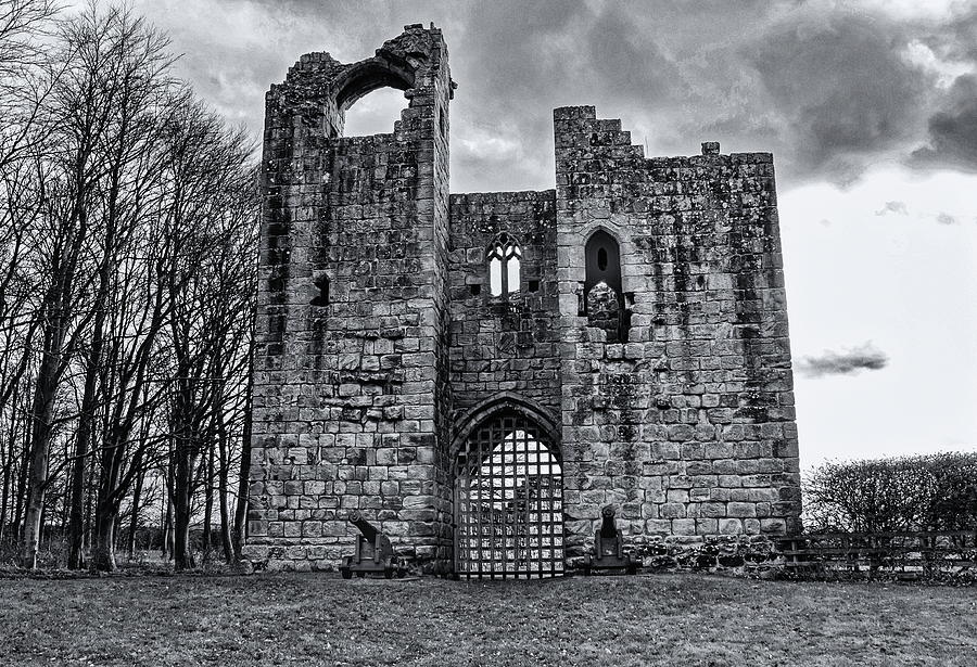 Etal Castle Monochrome Photograph by Jeff Townsend