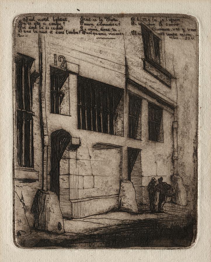 Etchings of Paris The Street of the Bad Boys 1854 Charles Meryon  Painting by MotionAge Designs