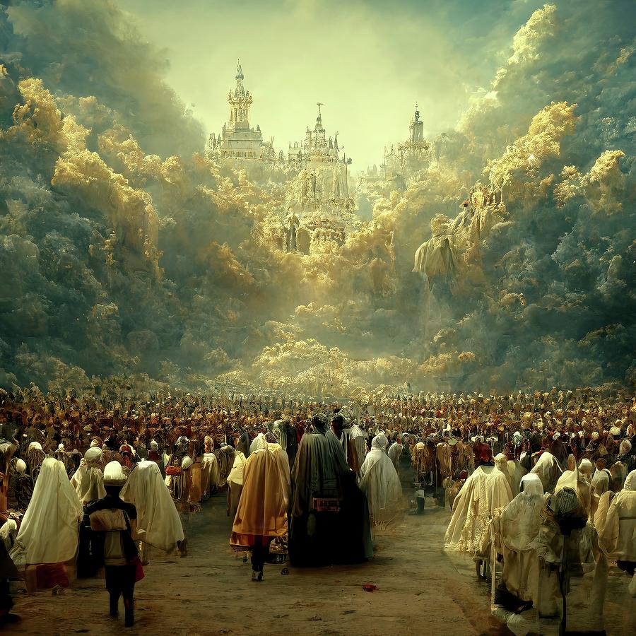 Eternal Bliss at the Heavenly Kingdom Painting by Constantin Sumanariu ...