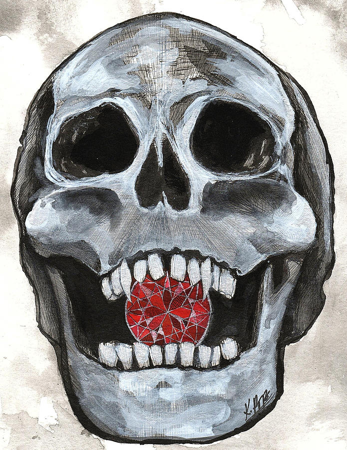 Eternal Crimson Grin Painting by Kenneth Pope