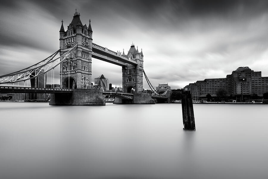 Eternal Majesty, Tower Bridge in Monochrome Splendour Photograph by John Wright Eternal Majesty, Tower Bridge in Monochrome Splendour Photograph by John Wright