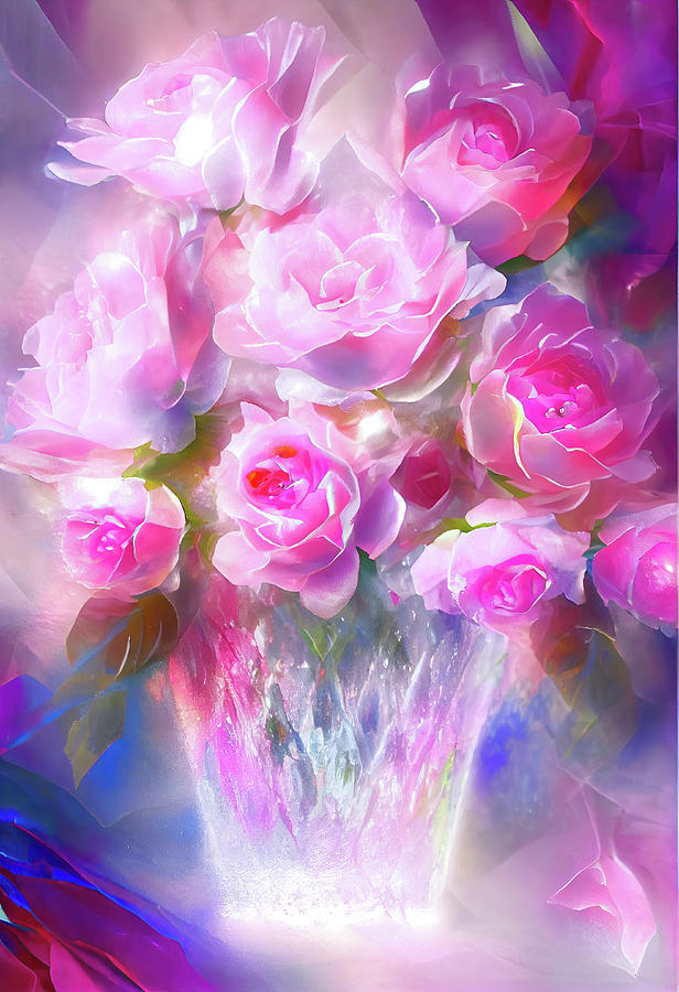 Eternal Roses Digital Art by Zina Zinchik
