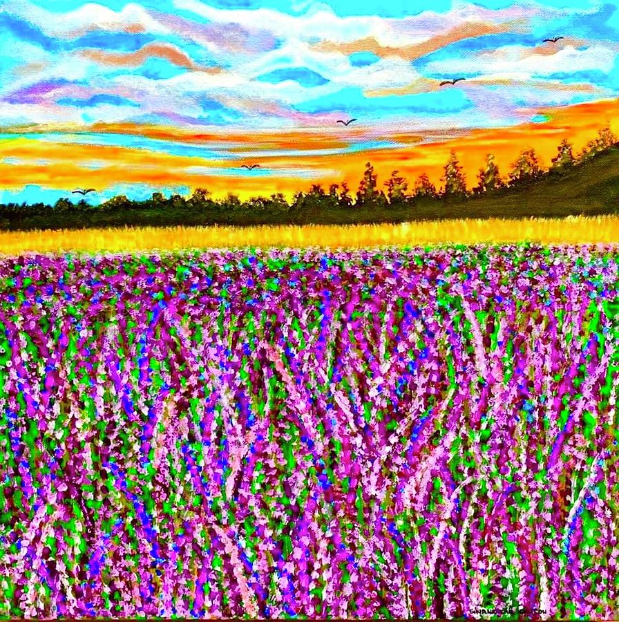Eternal sunset Painting by Gina Nicolae Johnson