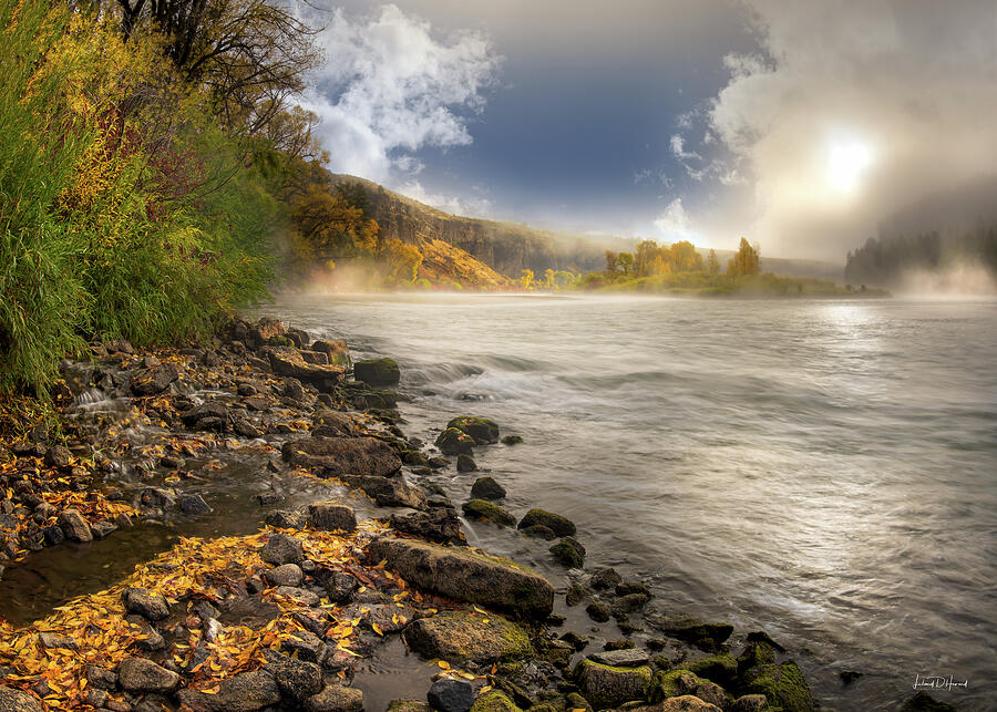 Fall Photograph - Ethereal Autumn Idaho Snake River by Leland D Howard