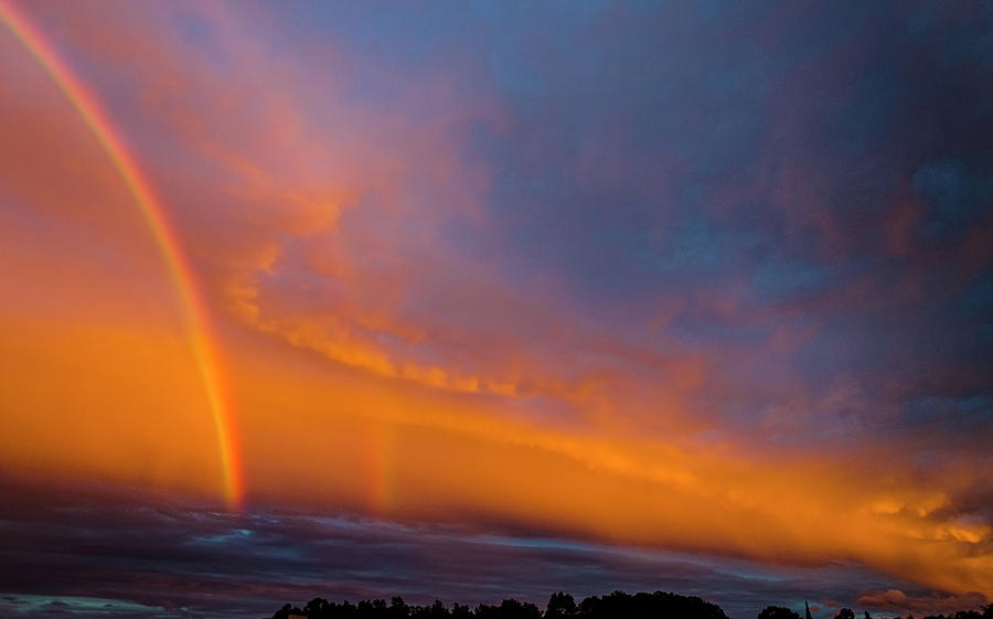 Ethereal Clouds and Rainbow Photograph by Greg Reed