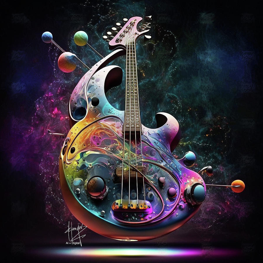 Ethereal Guitar Digital Art by DC Langer