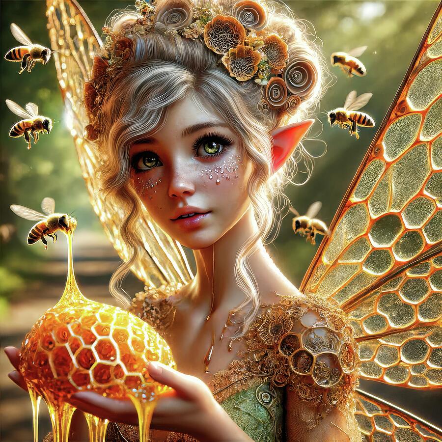 Ethereal Honeycomb Keeper Digital Art by Bill And Linda Tiepelman Ethereal Honeycomb Keeper Digital Art by Bill And Linda Tiepelman