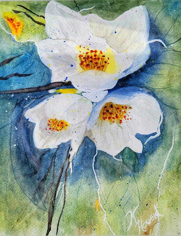 Jasmine Floral Painting by Shady Lane Studios-Karen Howard