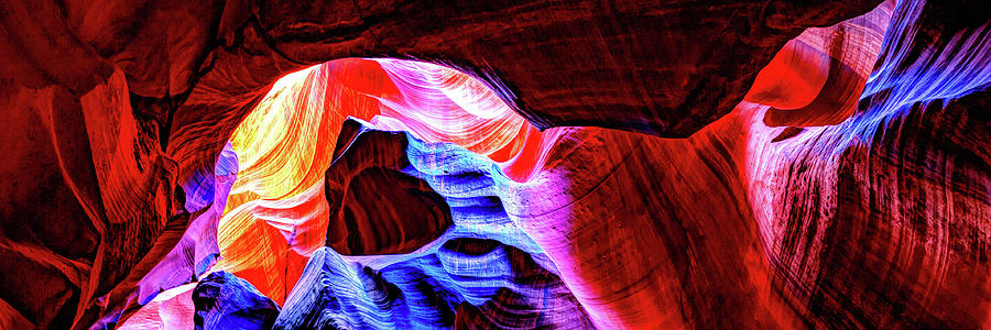 Ethereal Light Of Antelope Canyon - Panoramic Photograph by Gregory Ballos