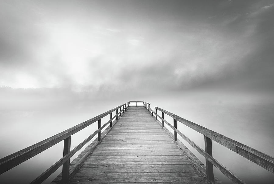 Ethereal Morning In Black And White Photograph