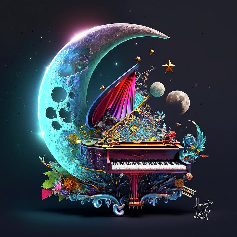 Ethereal Piano 11 Digital Art by DC Langer