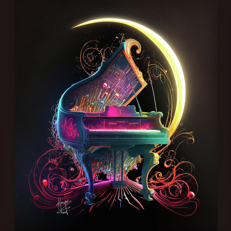 Ethereal Piano 2 Digital Art by DC Langer