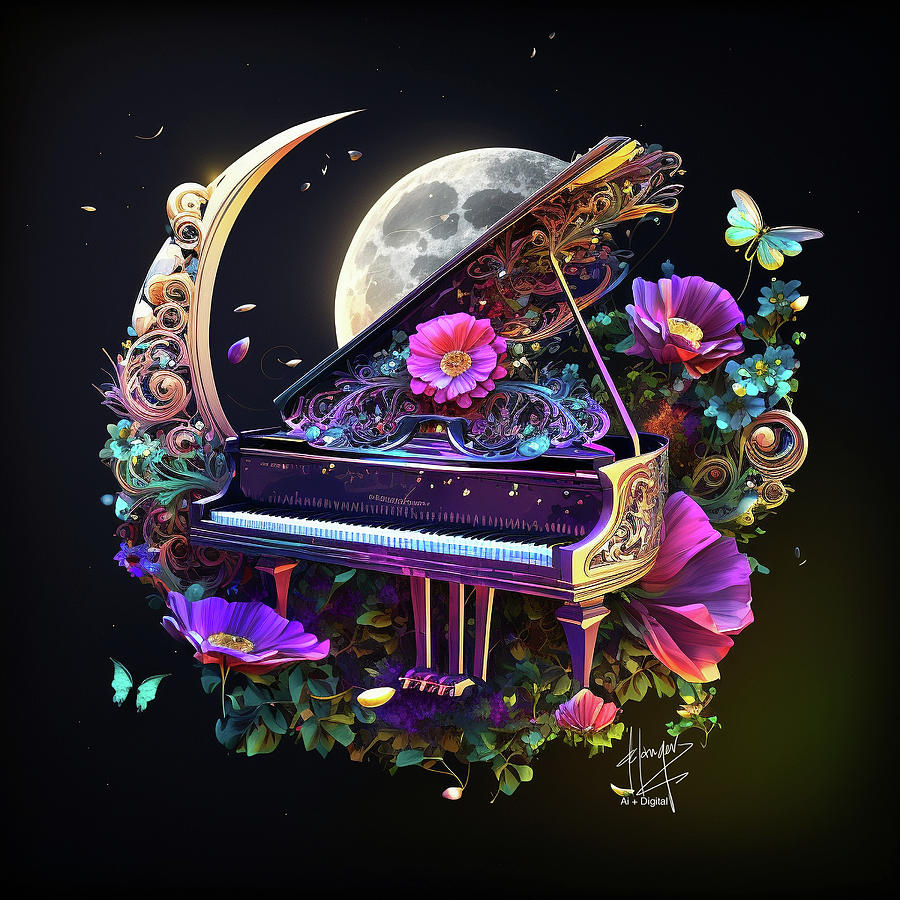 Ethereal Piano 6 Digital Art by DC Langer