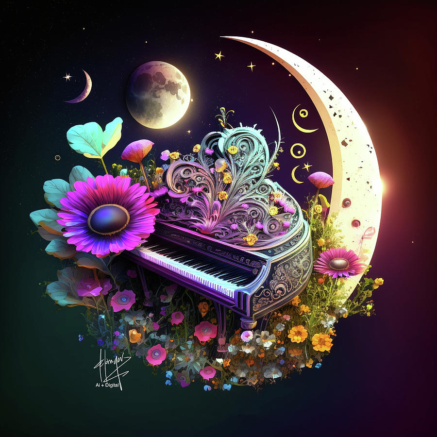 Ethereal Piano 7 Digital Art by DC Langer