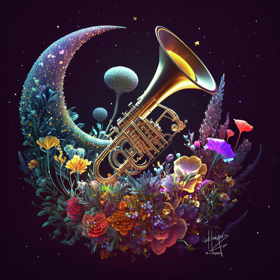 Ethereal Trumpet 1 Digital Art by DC Langer