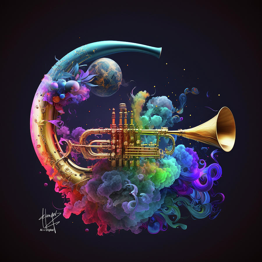 Ethereal Trumpet 2 Digital Art by DC Langer