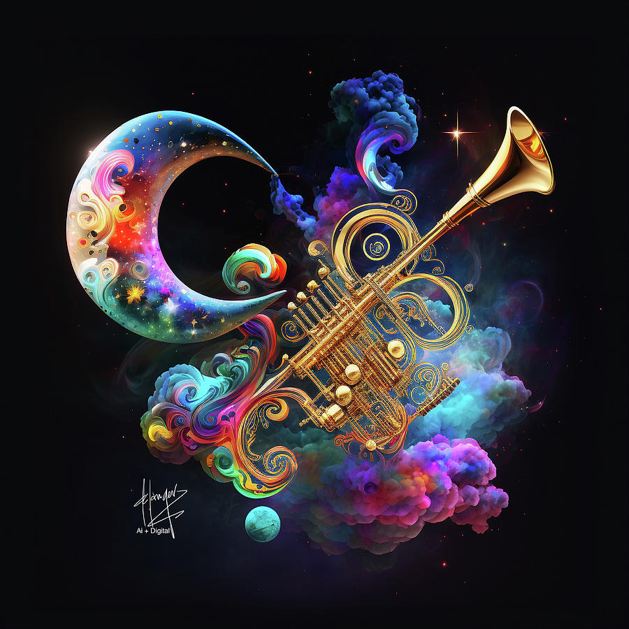 Ethereal Trumpet 3 Digital Art by DC Langer