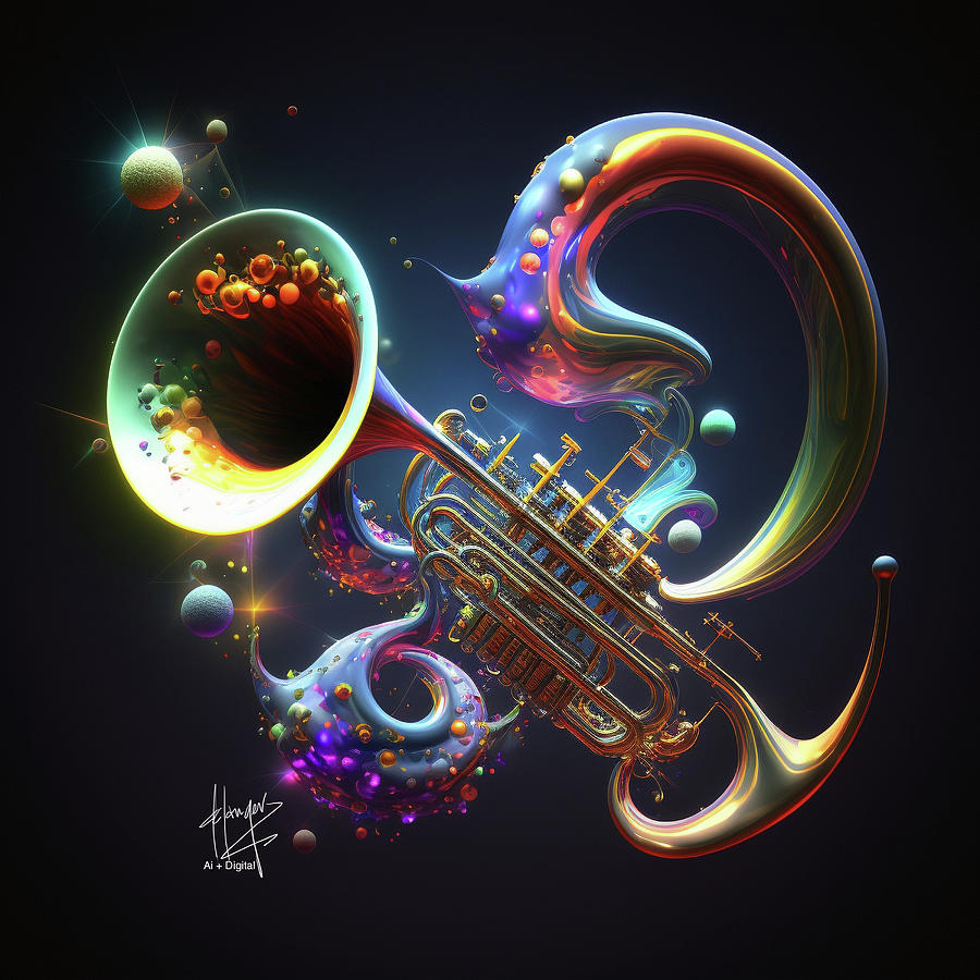 Ethereal Trumpet 4 Digital Art by DC Langer