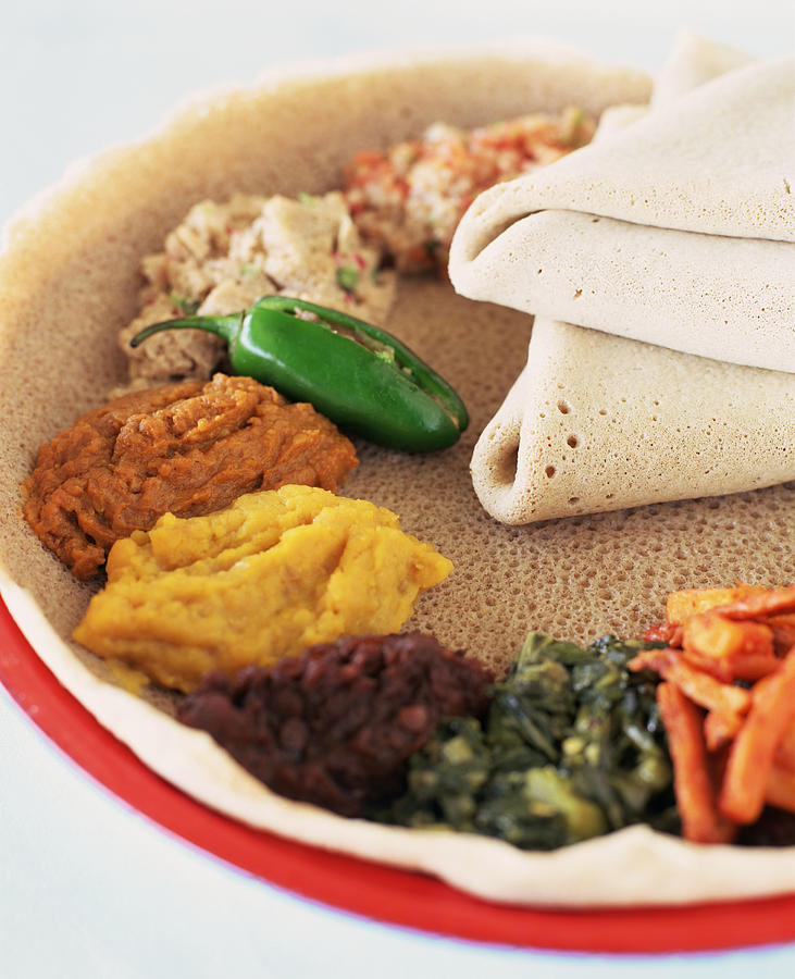 Ethiopian food Photograph by Lisa Romerein