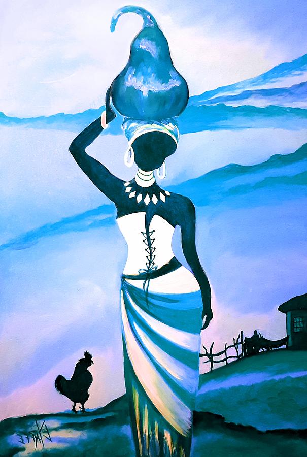 Ethnic African Woman Digital Art by Loraine Yaffe