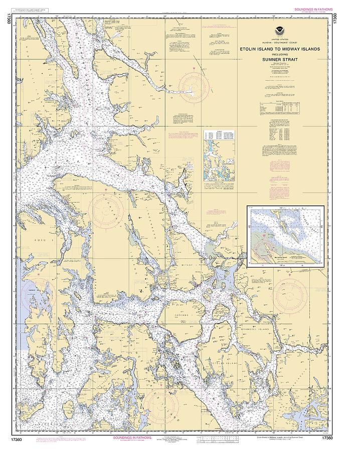 Etolin Island To Midway Islands Including Sumner Strait Alaska, Noaa ...