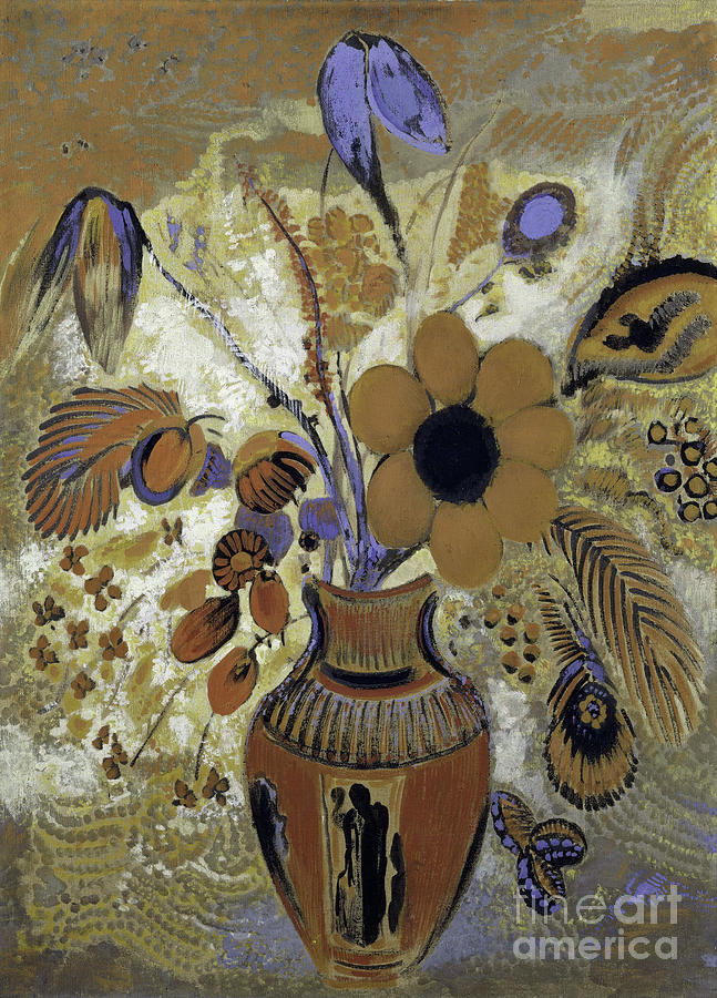 Etruscan Vase with Flowers, c1905 Painting by Odilon Redon