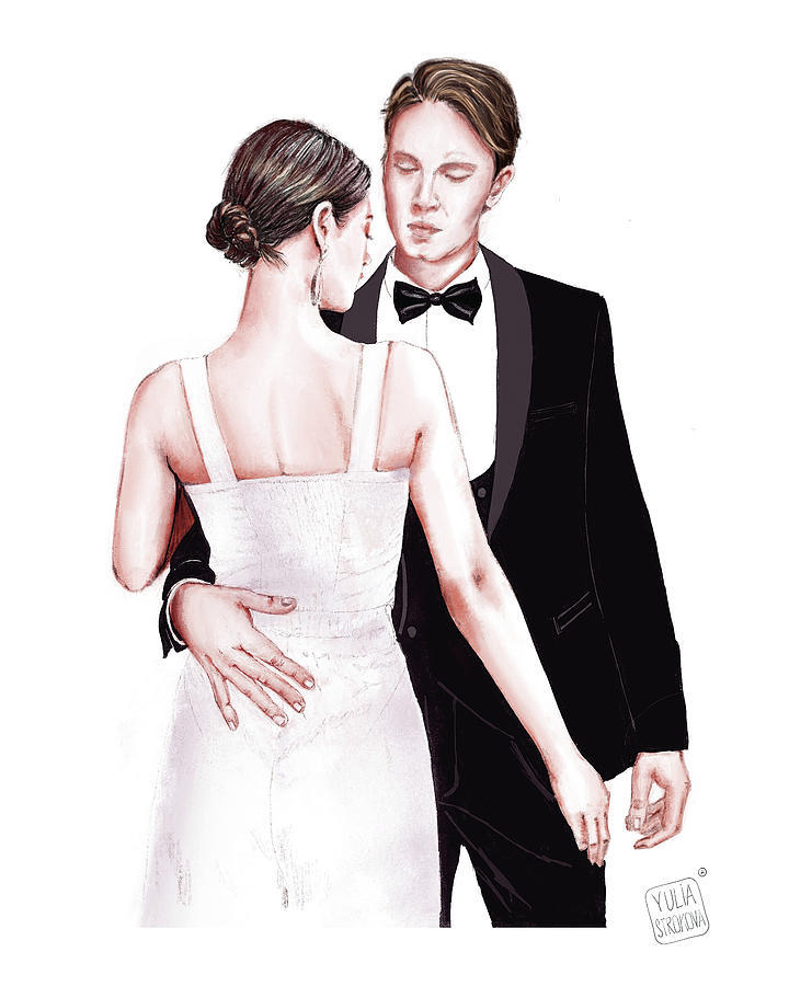 Beautiful Couple Painting by Yulia Strokova | Pixels