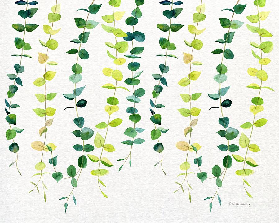 Eucalyptus Garland Watercolor Painting by Melly Terpening