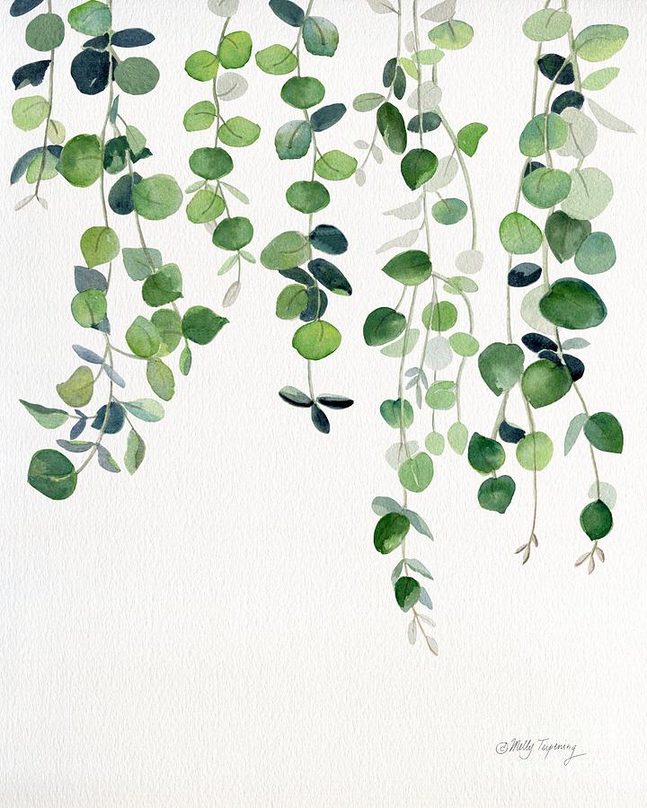 Nature Painting - Eucalyptus Watercolor 2 by Melly Terpening