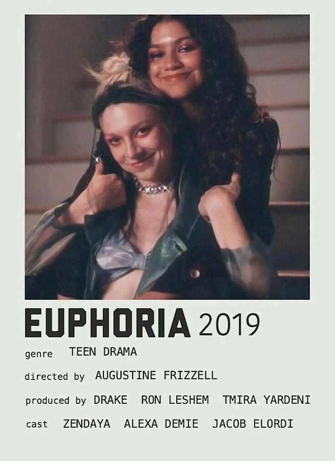 euphoria rue and jules Poster girl Painting by Holmes Maria - Pixels