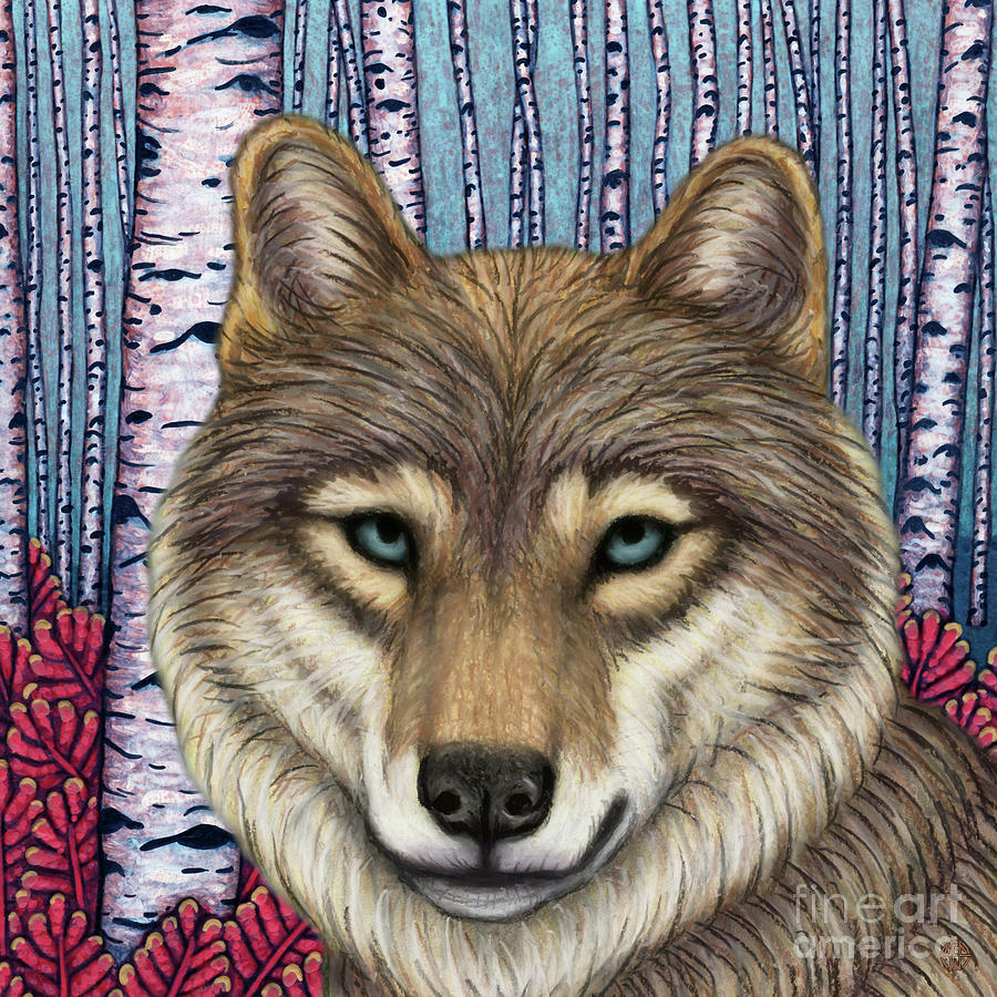 Eurasian Forest Wolf Painting by Amy E Fraser
