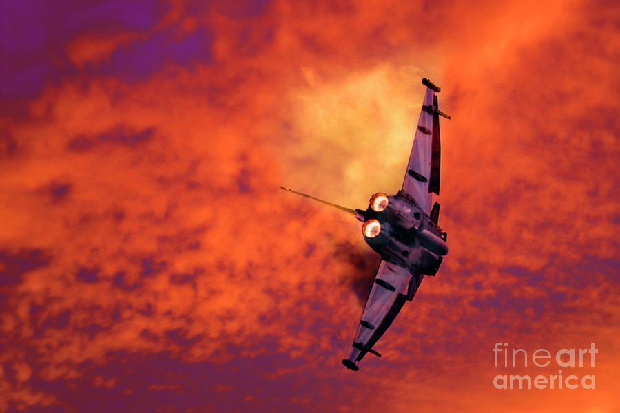 Sunset Photograph - Eurofighter Typhoon by Terri Waters