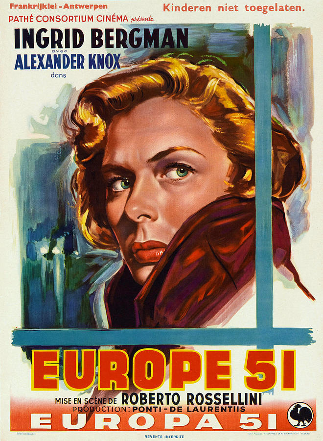 Europa 51, 1952 - art by Dante Manno Mixed Media by Movie World Posters