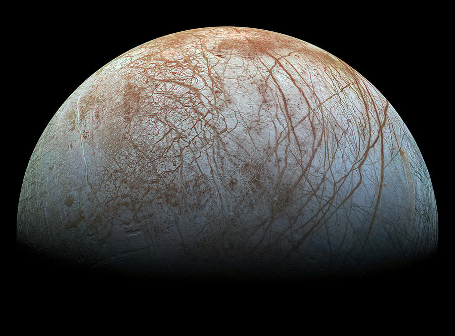 Interstellar Photograph - Europas Stunning Surface by Mango Art