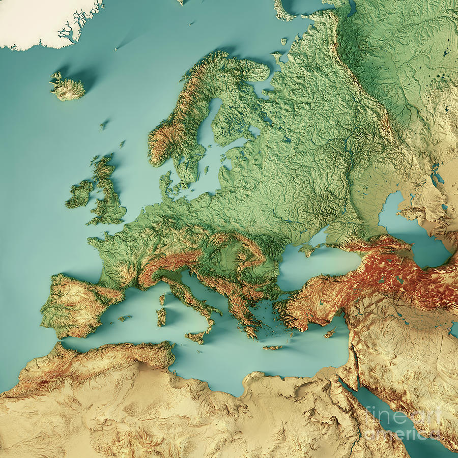 Eastern Europe Topographic Map - Alvera Marcille