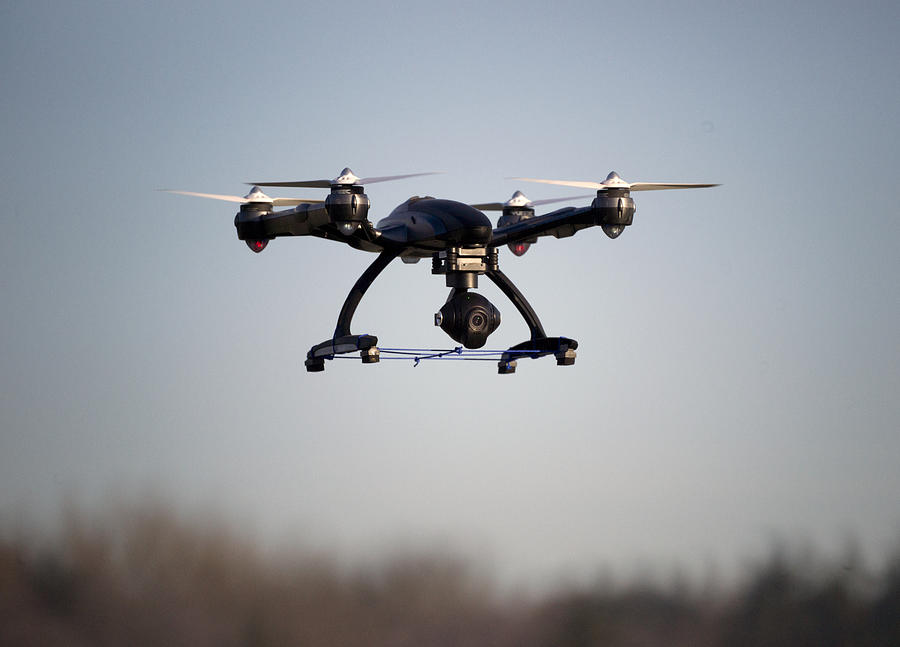 Europe, Germany, View Of Drone With Camera Flying, Airborne Photograph by Kypros