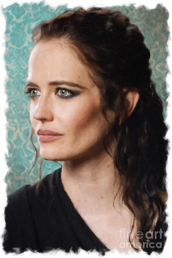 Eva Green Portrait Digital Art by Beltschazar - Fine Art America