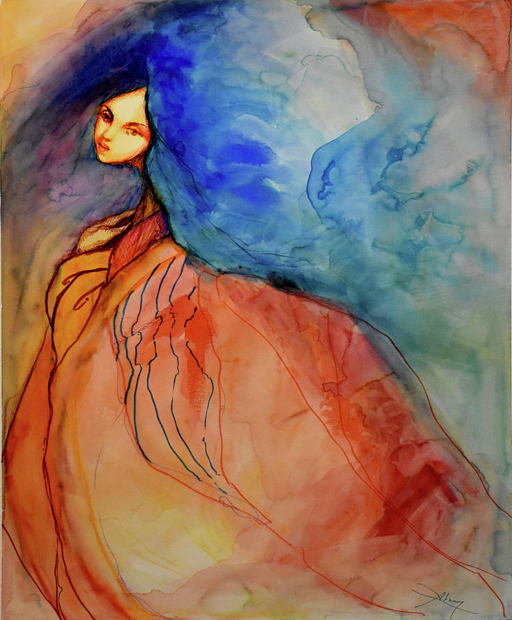 Eva No.1 watercolor Painting by Abisay Puentes