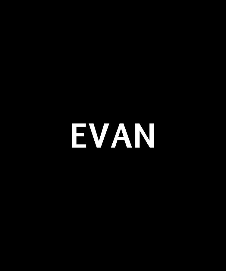 Evan Name Text Tag Word Background Colors W Digital Art by Queso ...