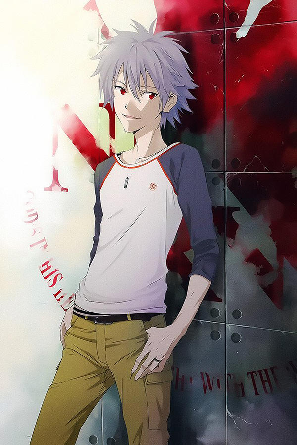 Evangelion Kaworu Anime Digital Art By Dale Jreynolds