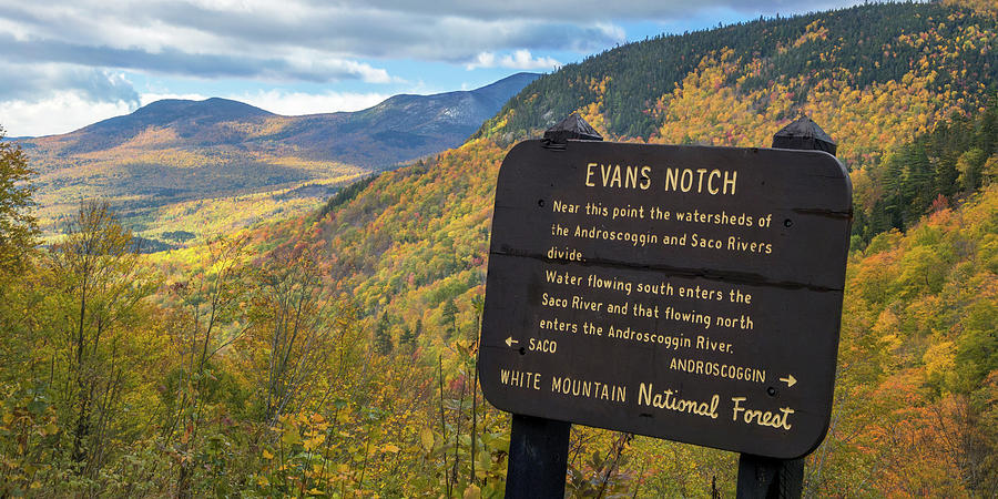 Evans Notch Autumn Sign Photograph by White Mountain Images