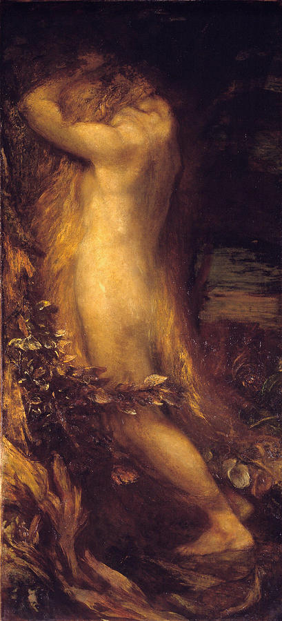 George Frederic Watts Painting - Eve Repentant  by George Frederic Watts