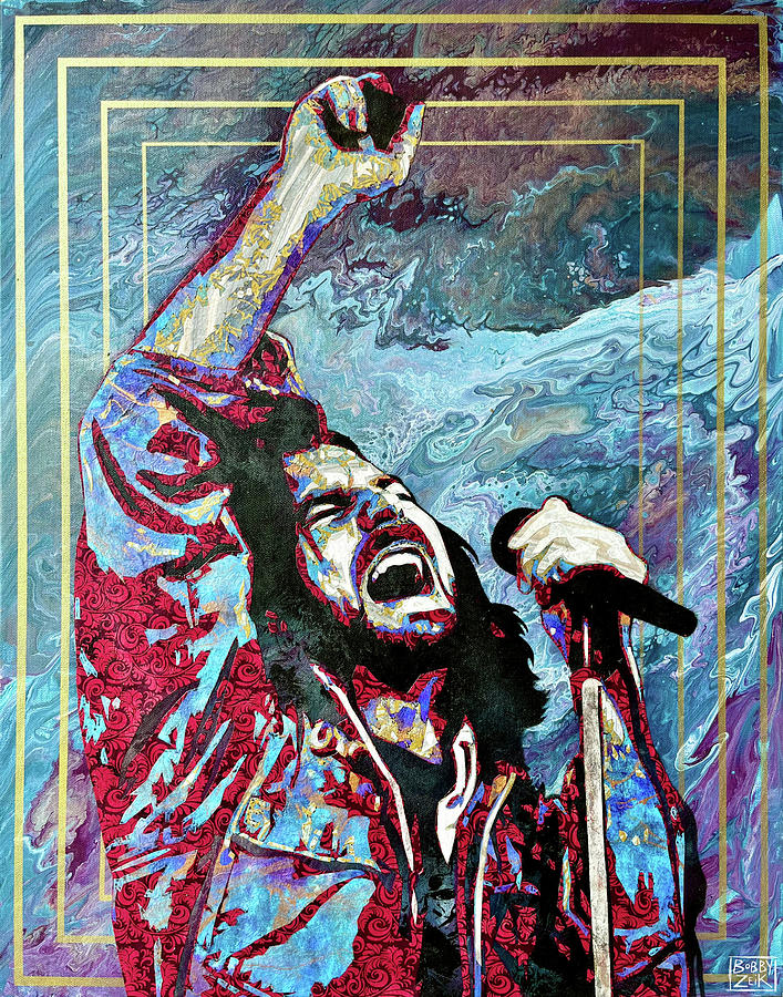 Pearl Jam Painting - Even Flow - Redux Series by Bobby Zeik
