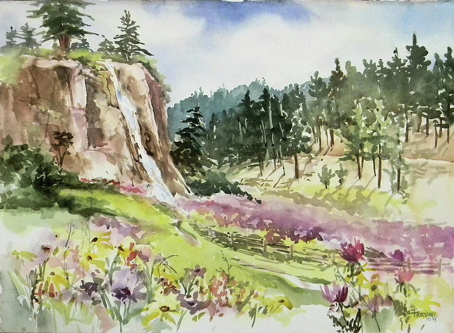 Even Thistles Can Be Beautiful - Cloudcroft, NM Painting by Sheila Parsons