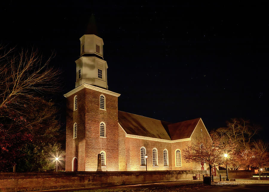 Evening at Bruton Parish Church  Photograph by Susan Rissi Tregoning